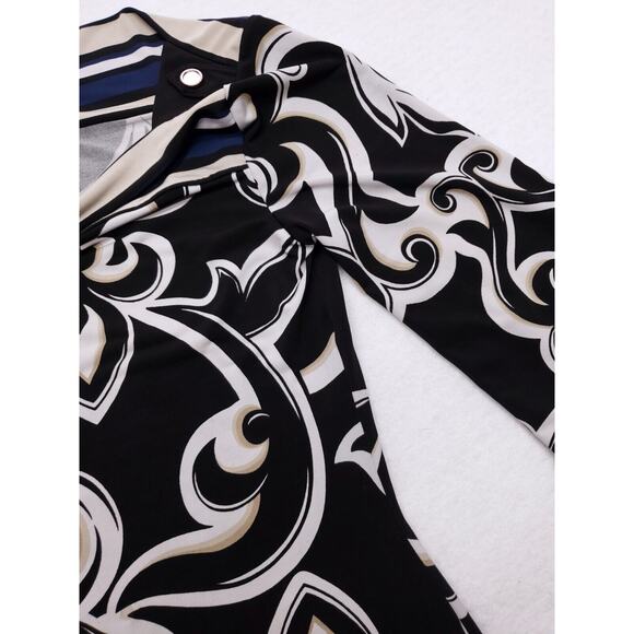 White House Black Market Casual Top Dress Long Sleeve Womens Size XS Black - Picture 6 of 8